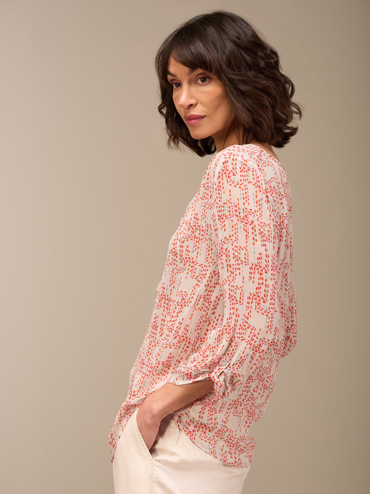 blouse à manches 3/4