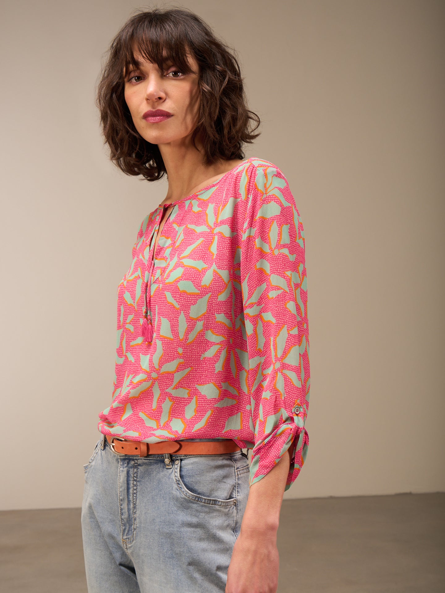 blouse à manches 3/4