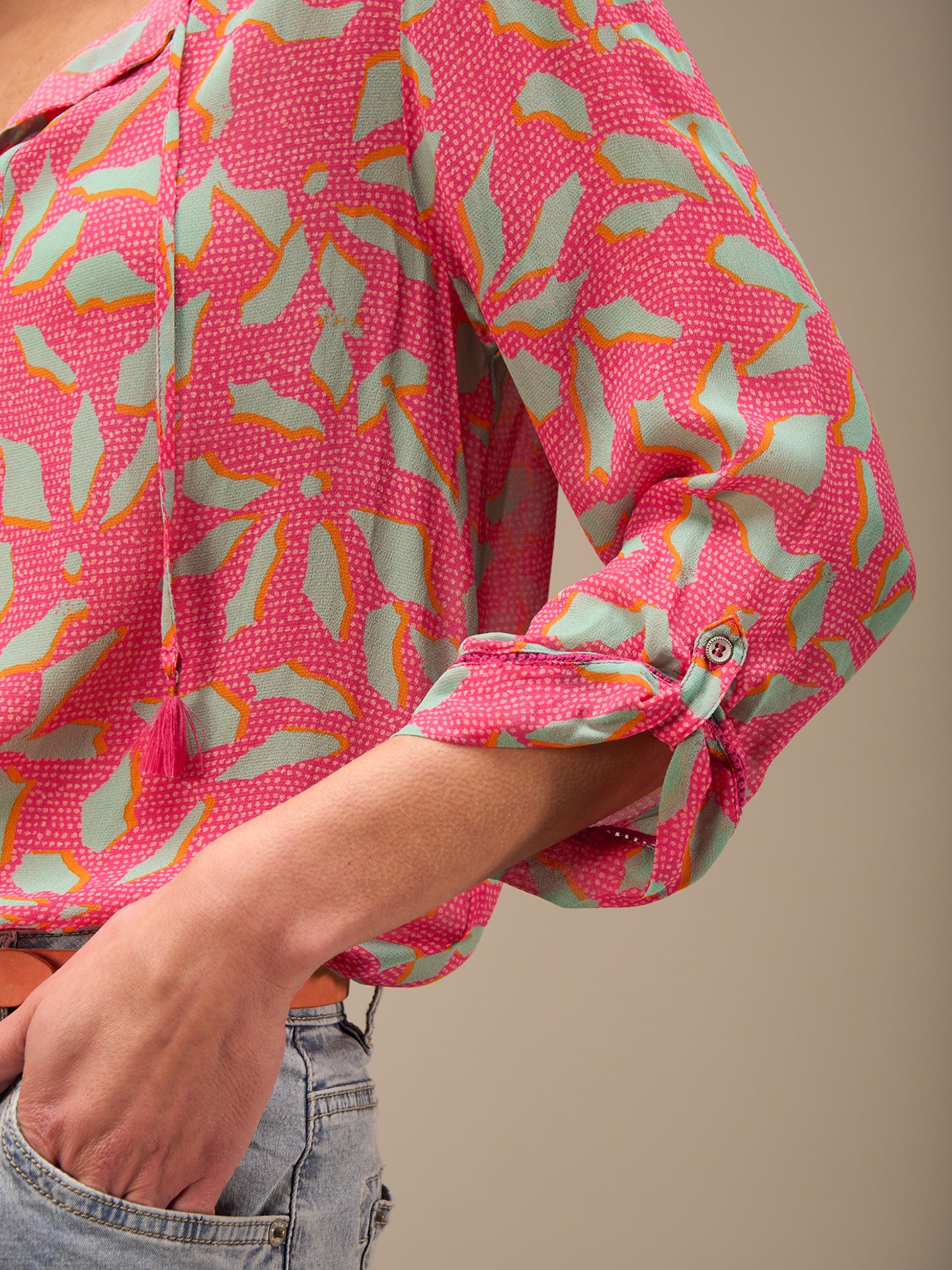 blouse à manches 3/4