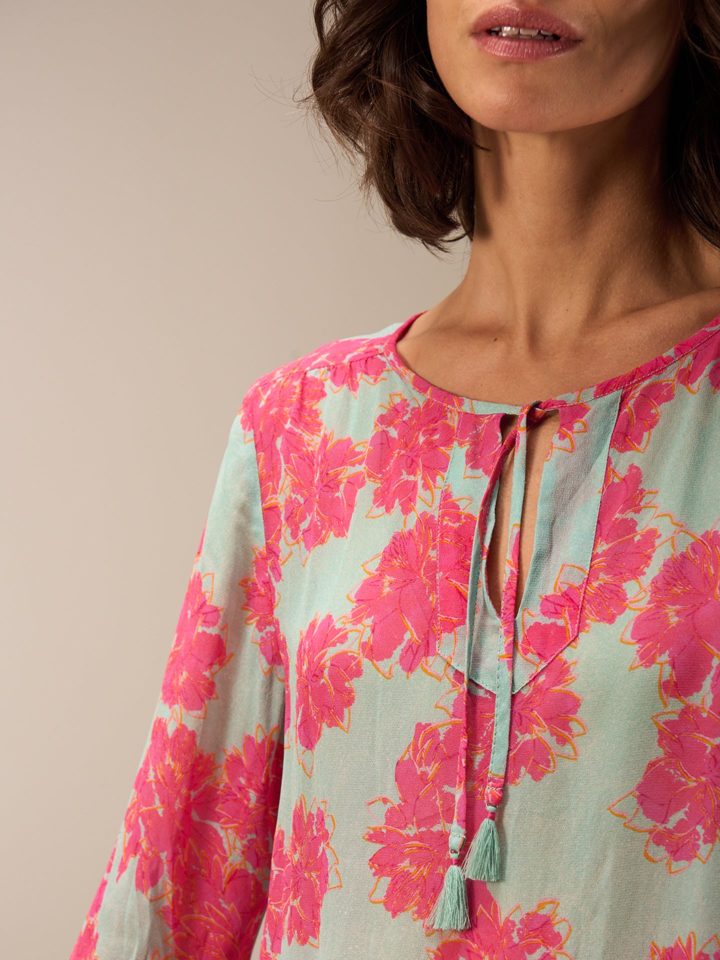 blouse à manches 3/4