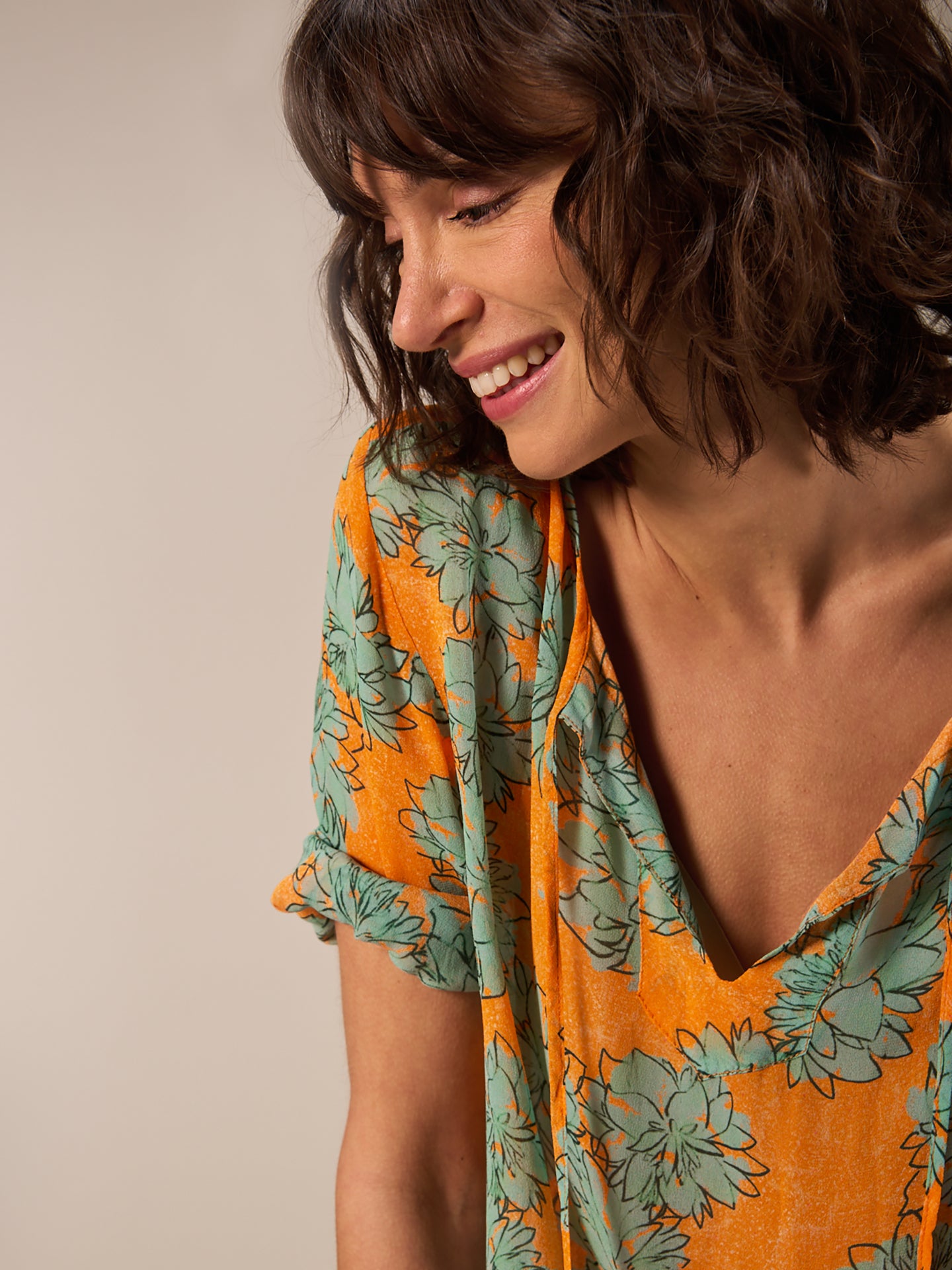blouse à manches 3/4