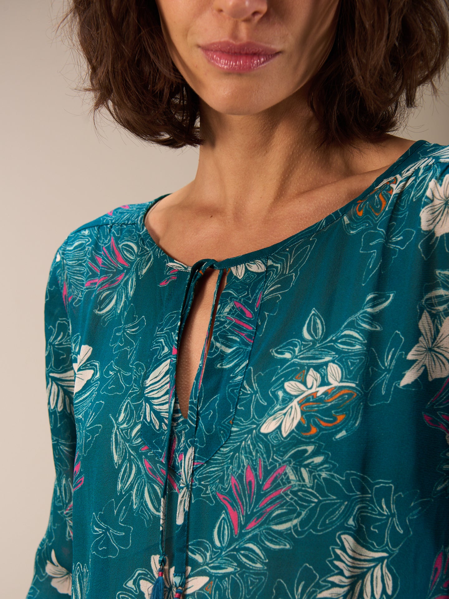 blouse à manches 3/4