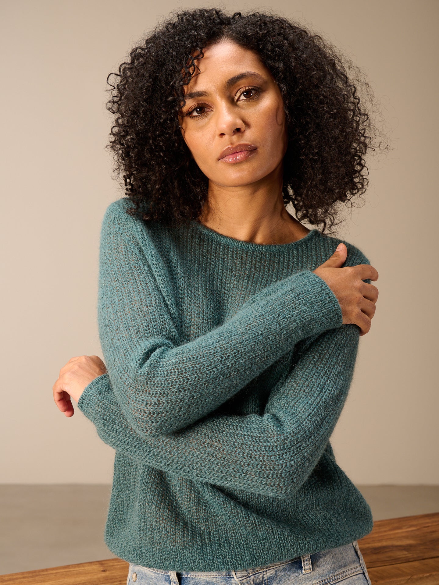 Loose-knit sweater