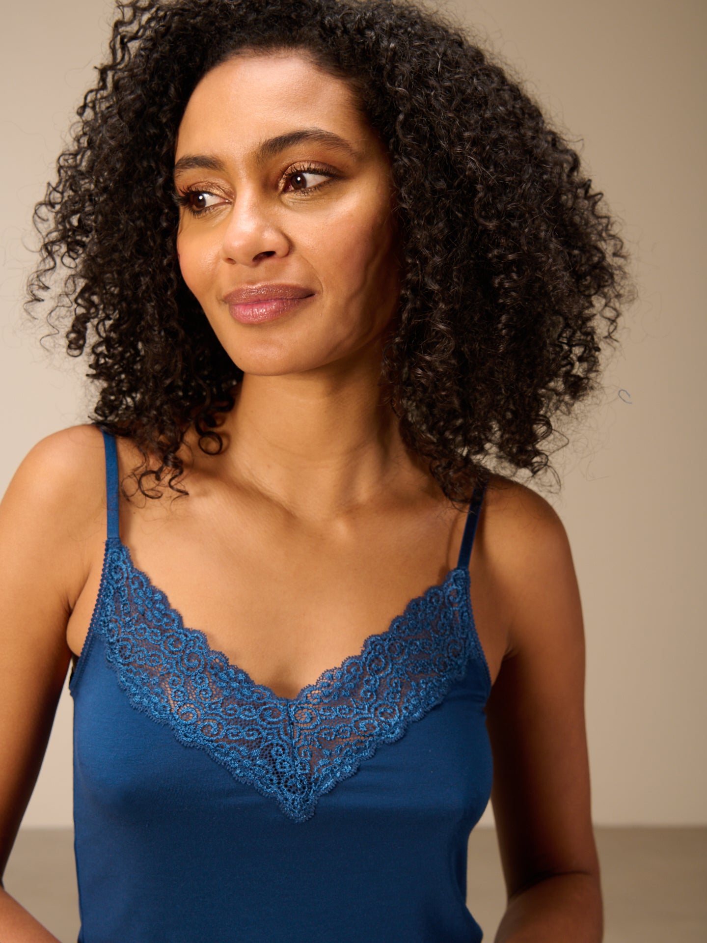Top with lace insert