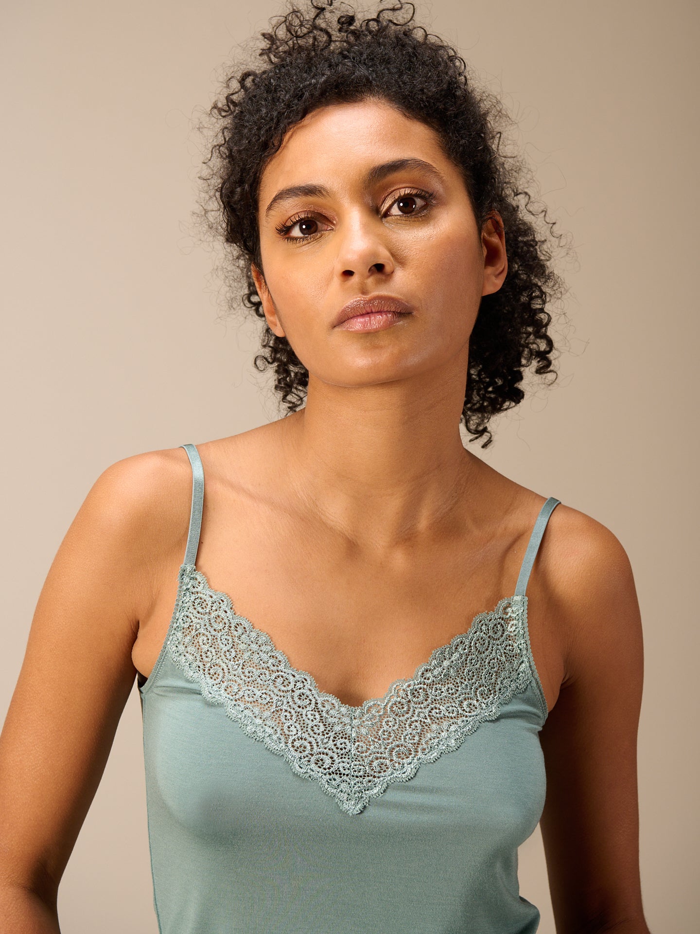 Top with lace insert