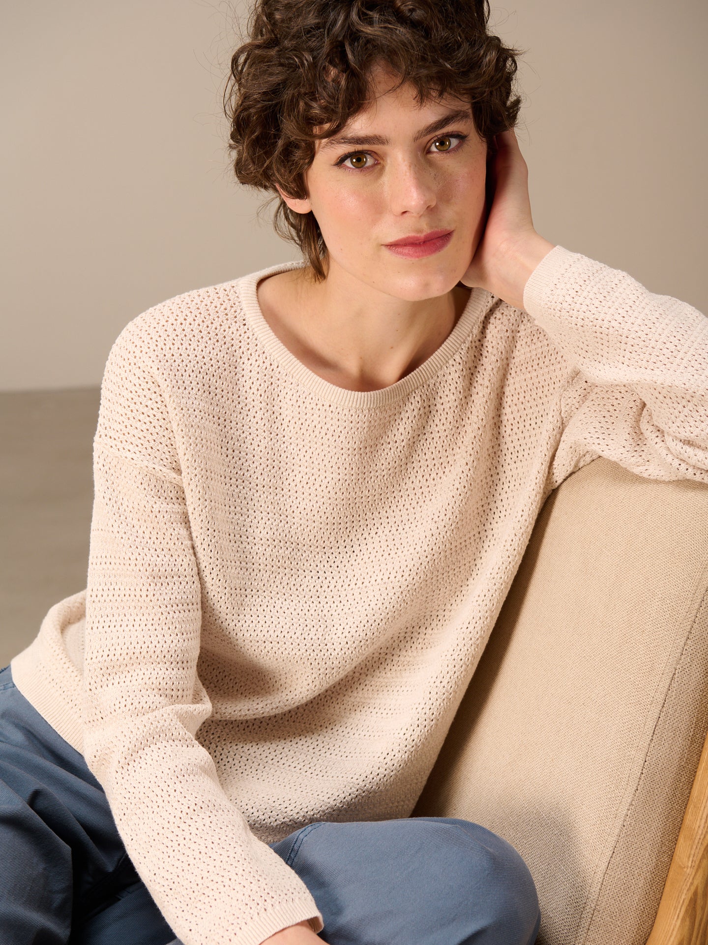 Knitted sweater with pattern