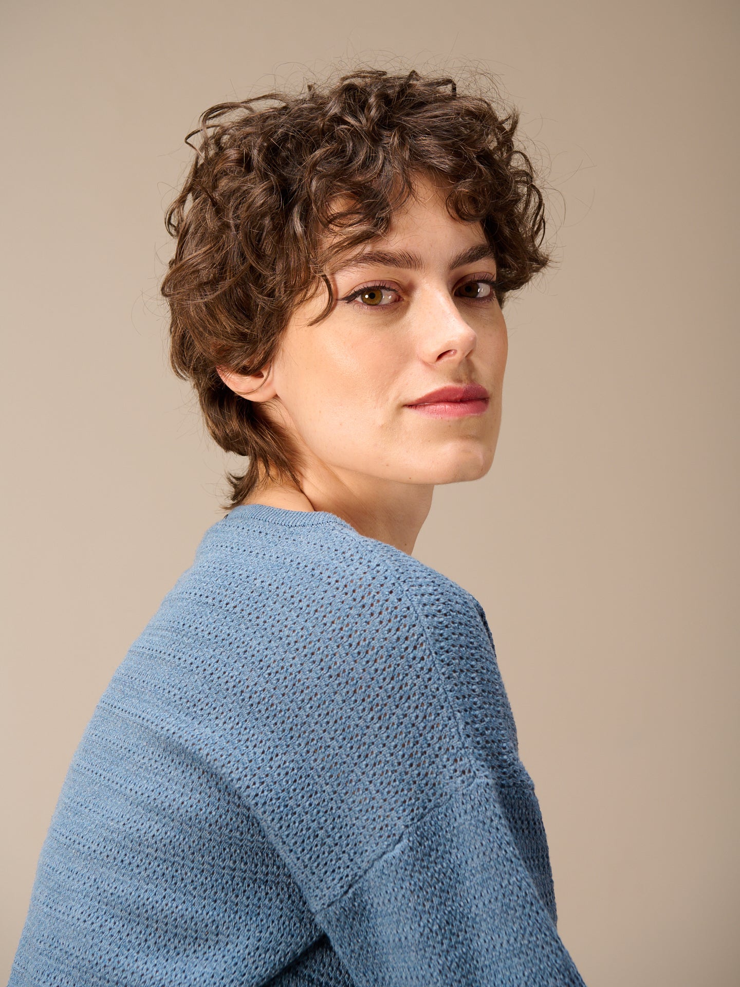 Knitted sweater with pattern