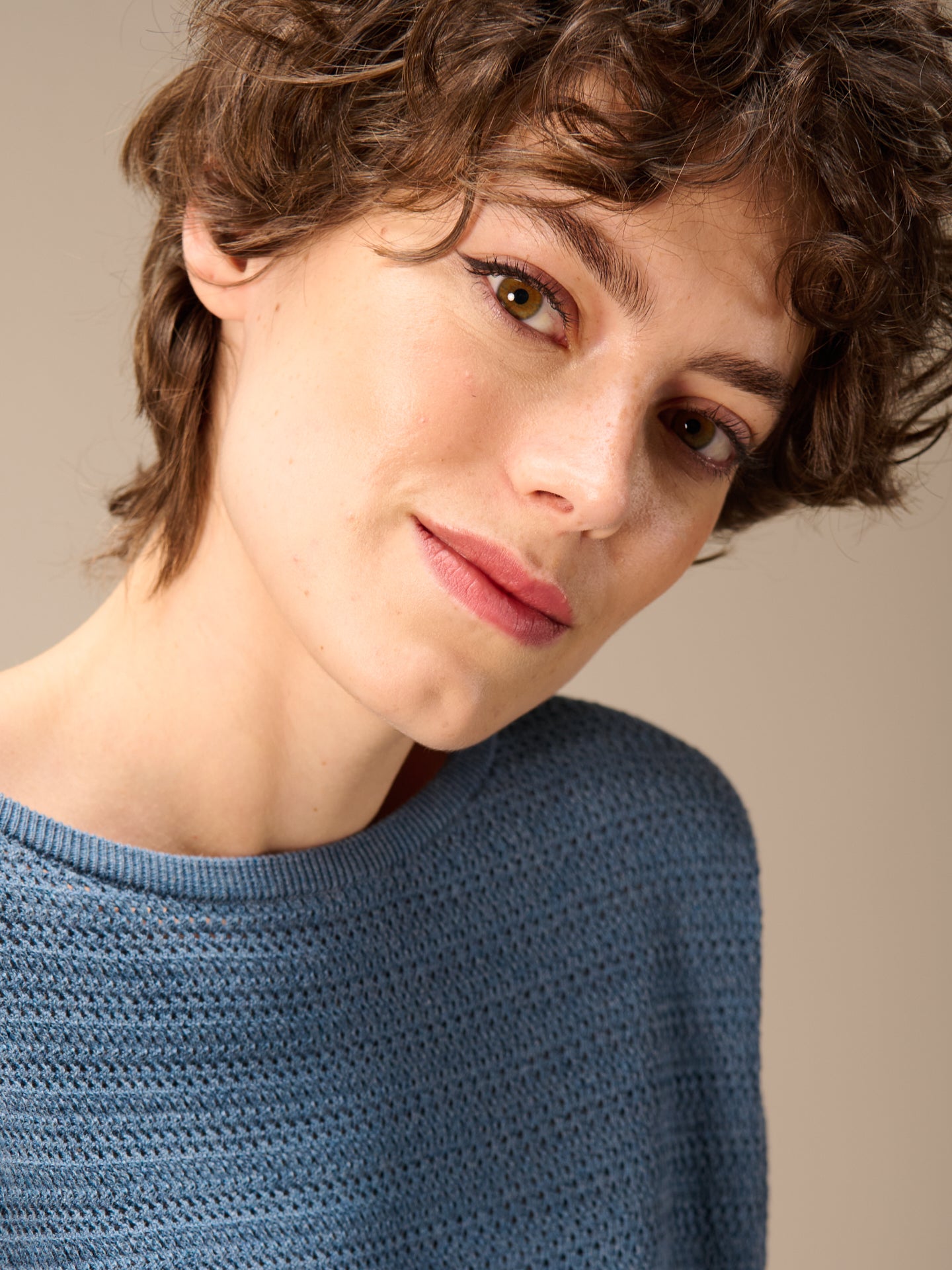 Knitted sweater with pattern