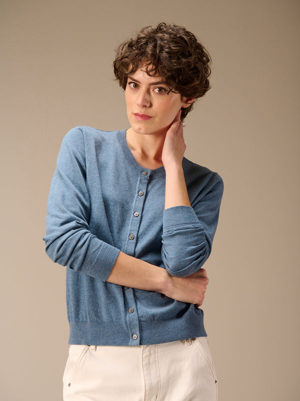 Giacca in maglia con scollo rotondo