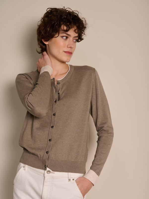 Giacca in maglia con scollo rotondo