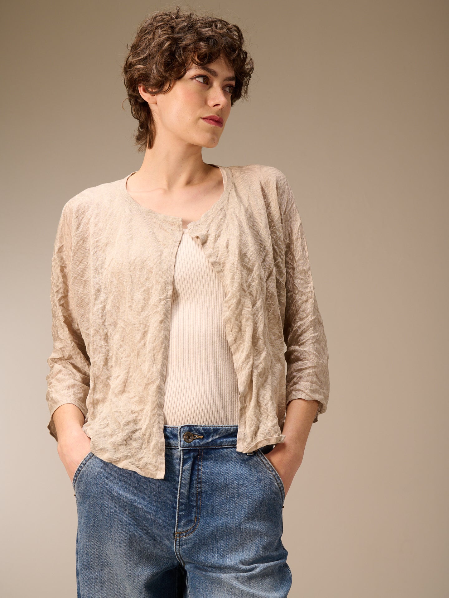 Feinstrickjacke