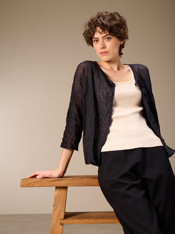 Giacca in maglia fine