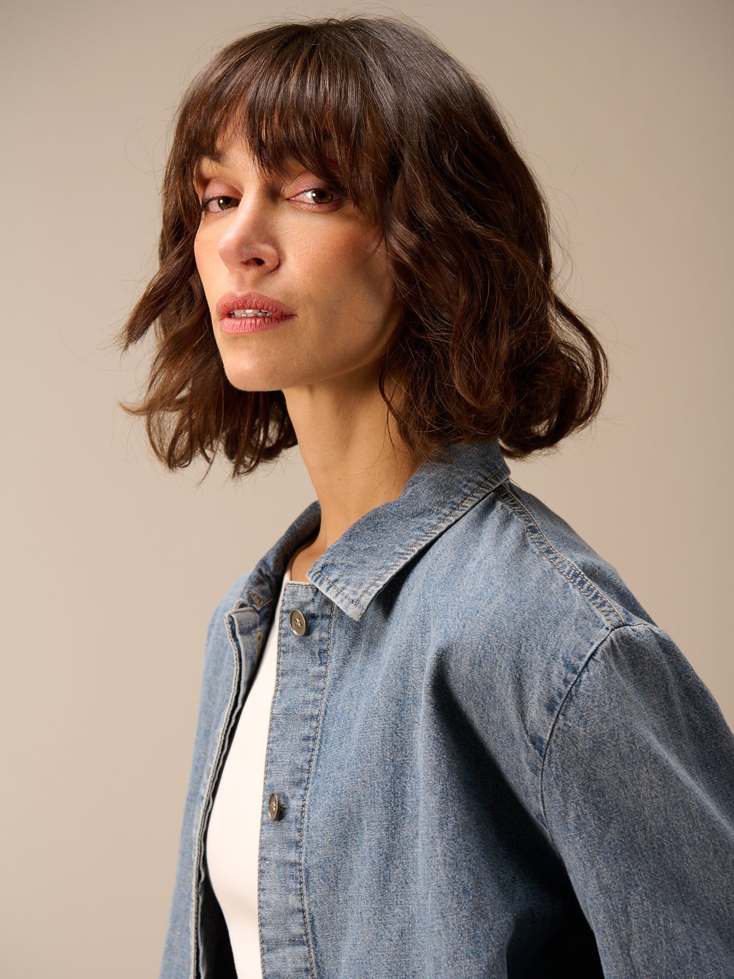 Blusa in misto lino