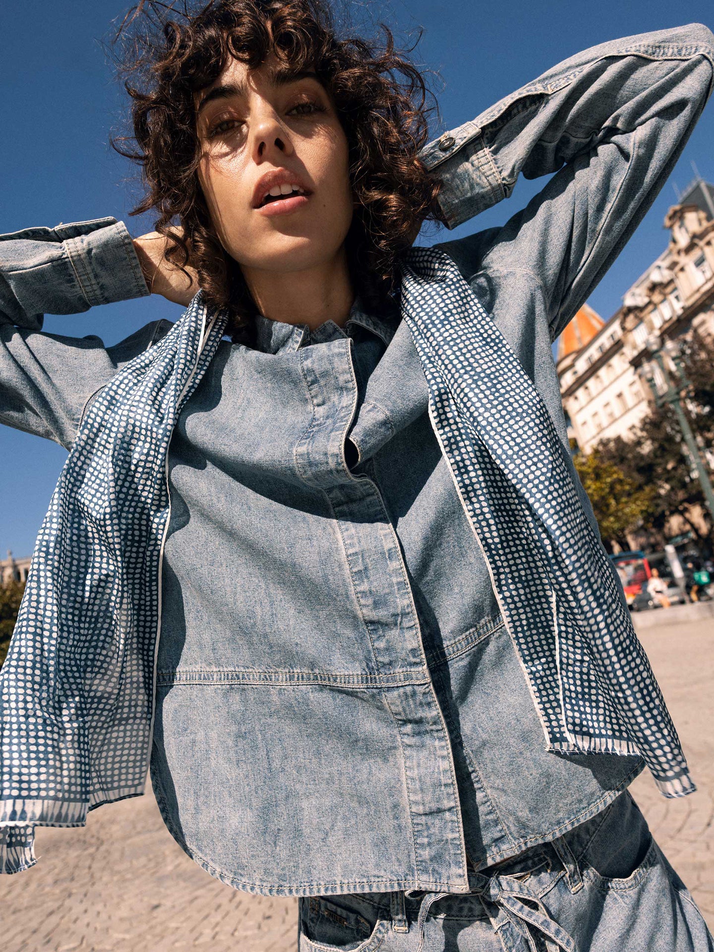 Blusa in misto lino