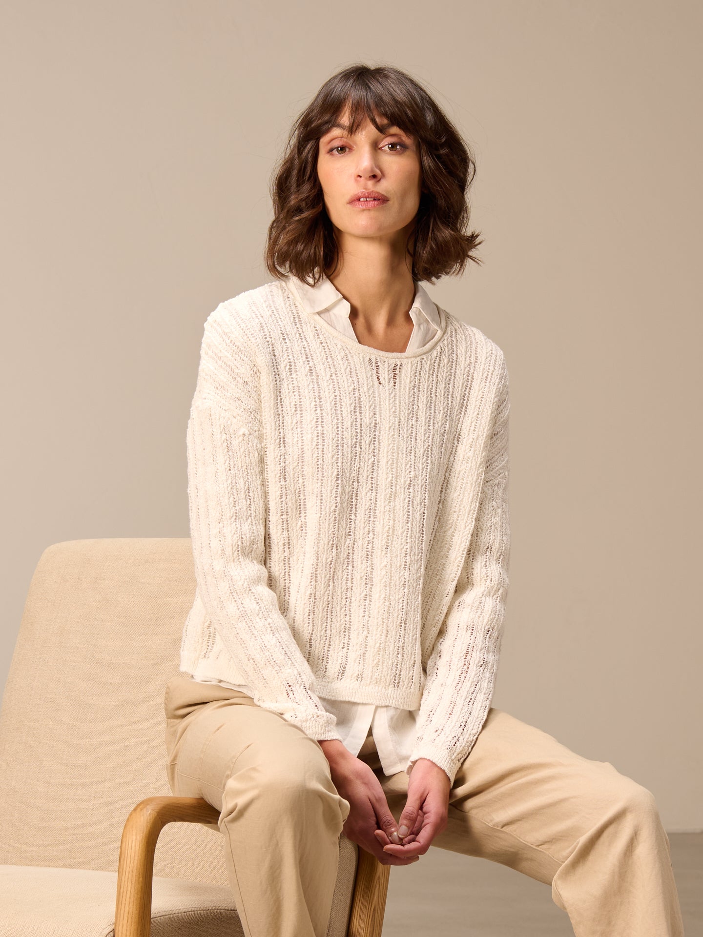 Pullover locker gestrickt