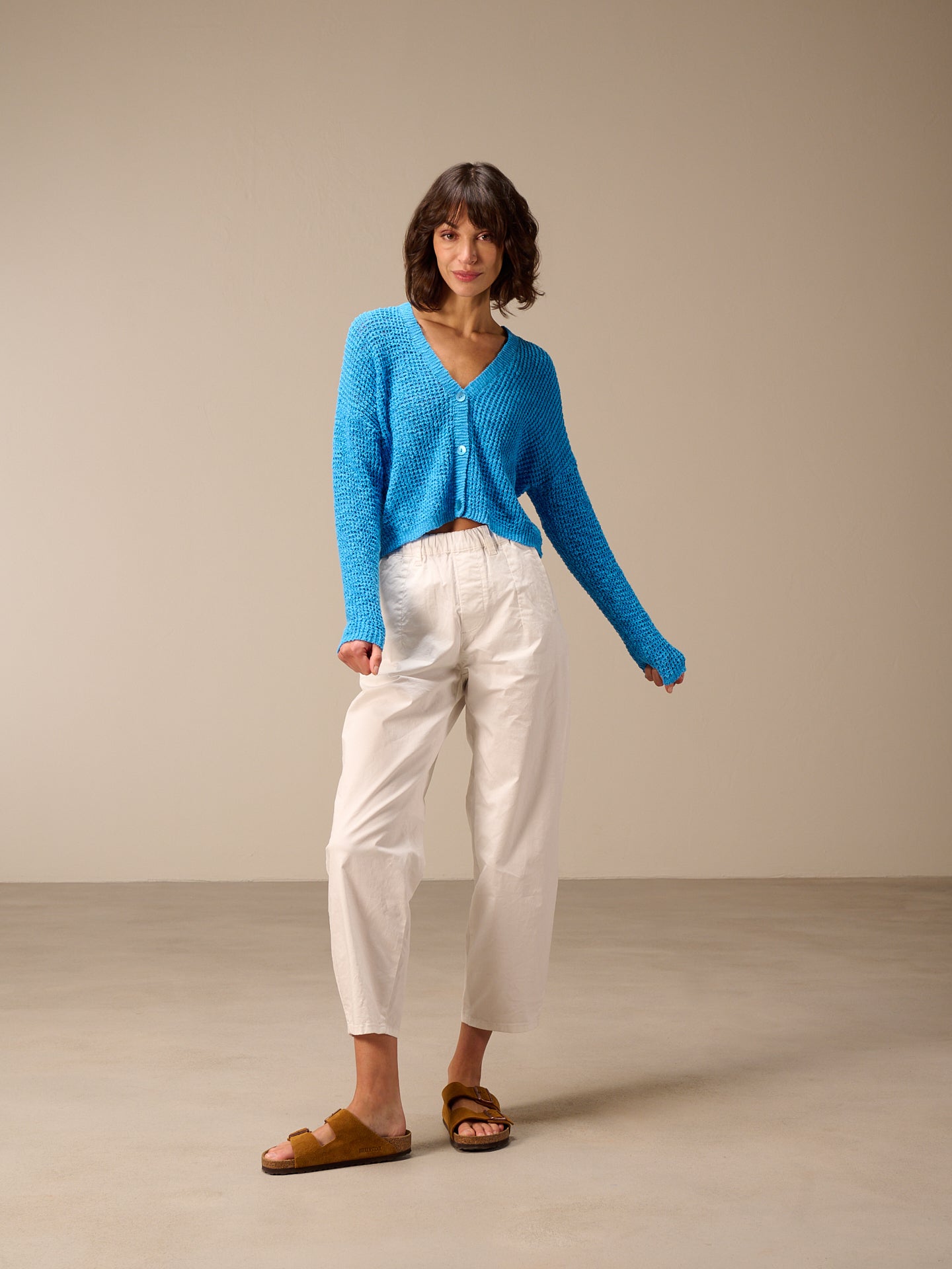 Giacca in maglia con scollo a V