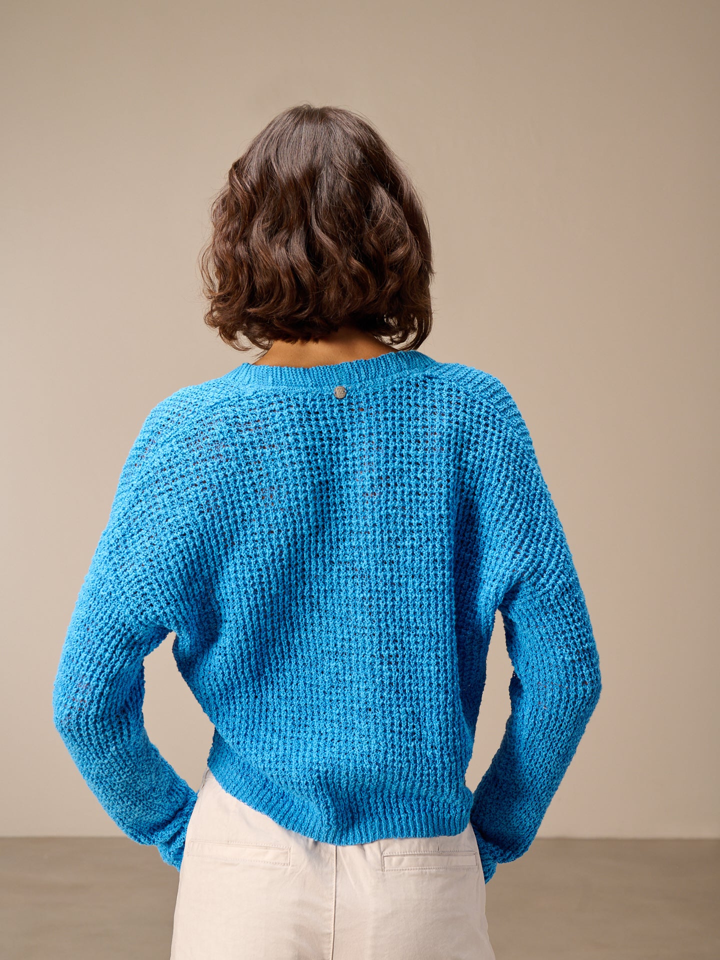 Giacca in maglia con scollo a V