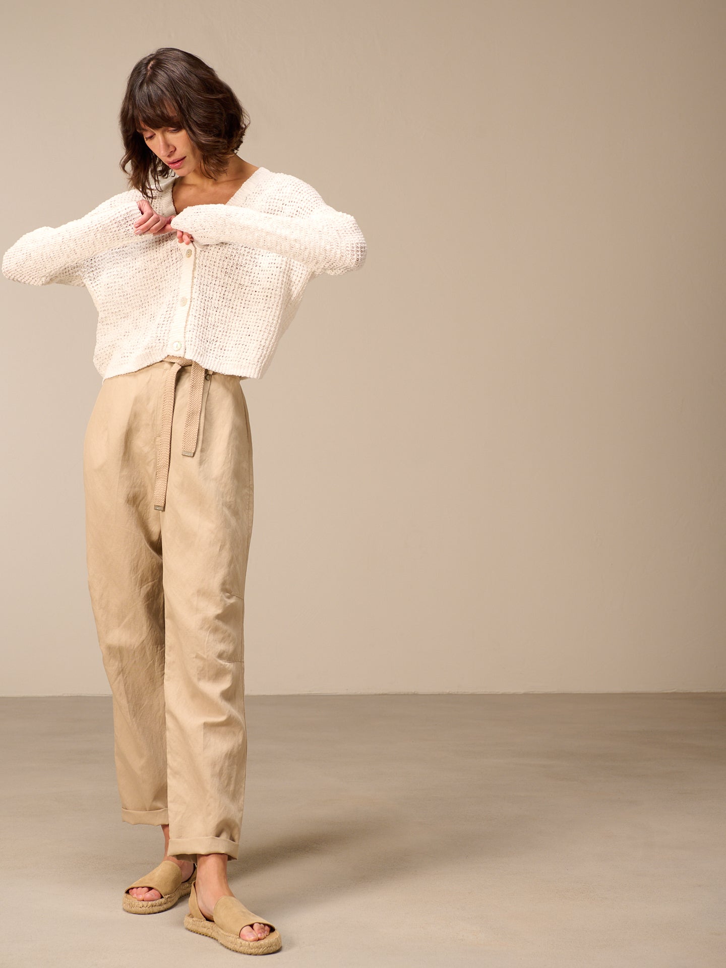 Giacca in maglia con scollo a V