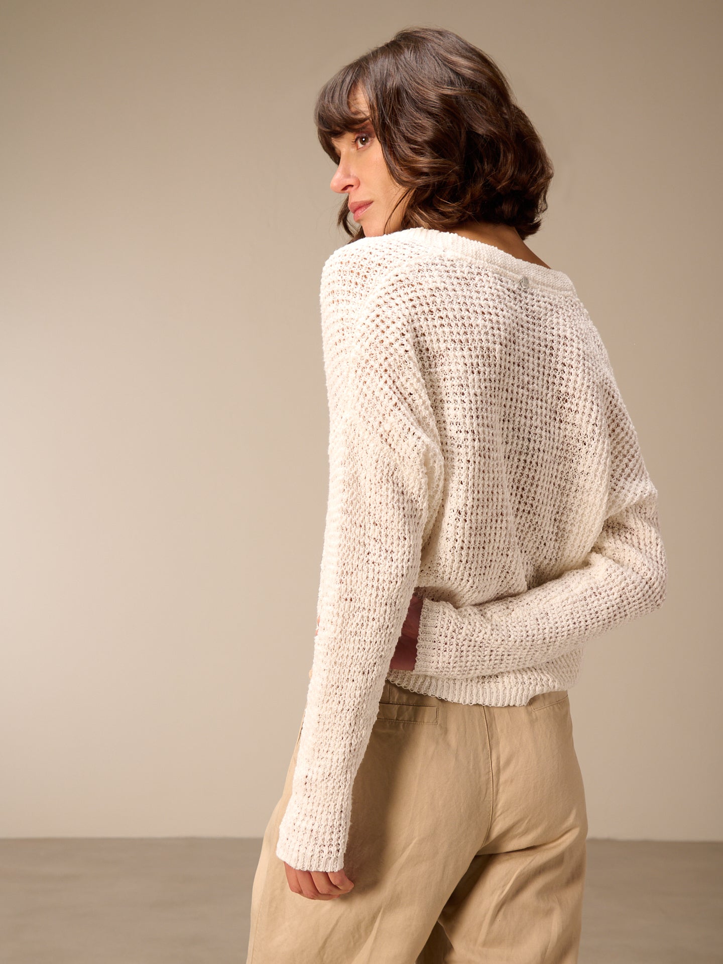 Giacca in maglia con scollo a V