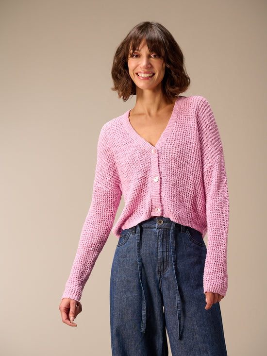 Giacca in maglia con scollo a V