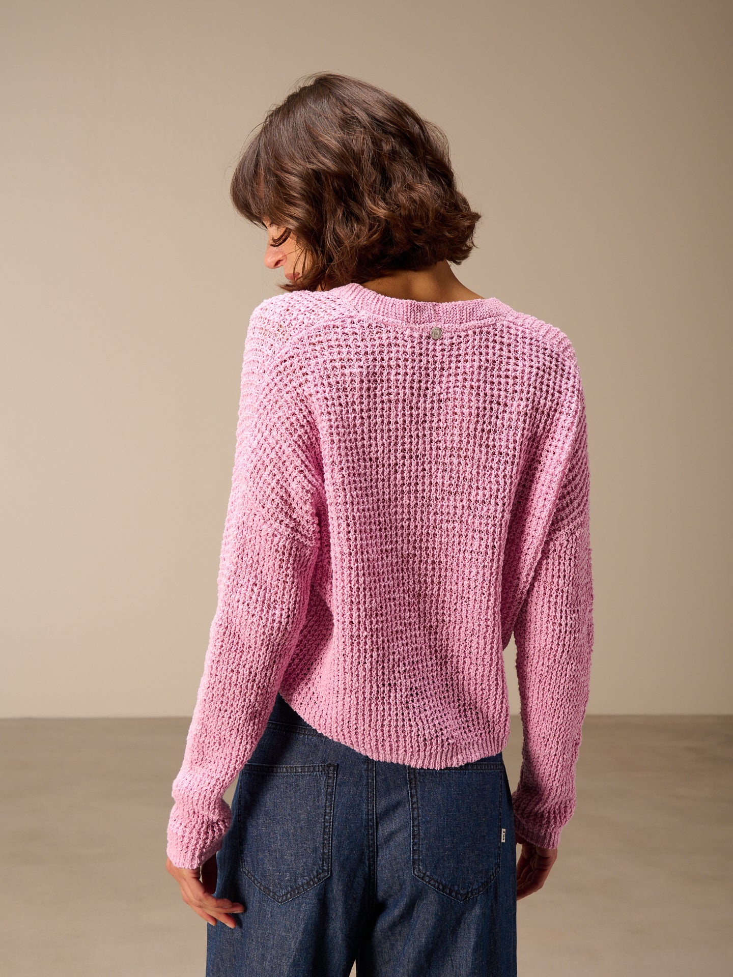 Giacca in maglia con scollo a V