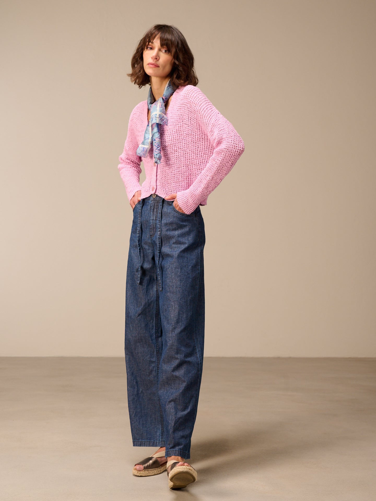 Giacca in maglia con scollo a V