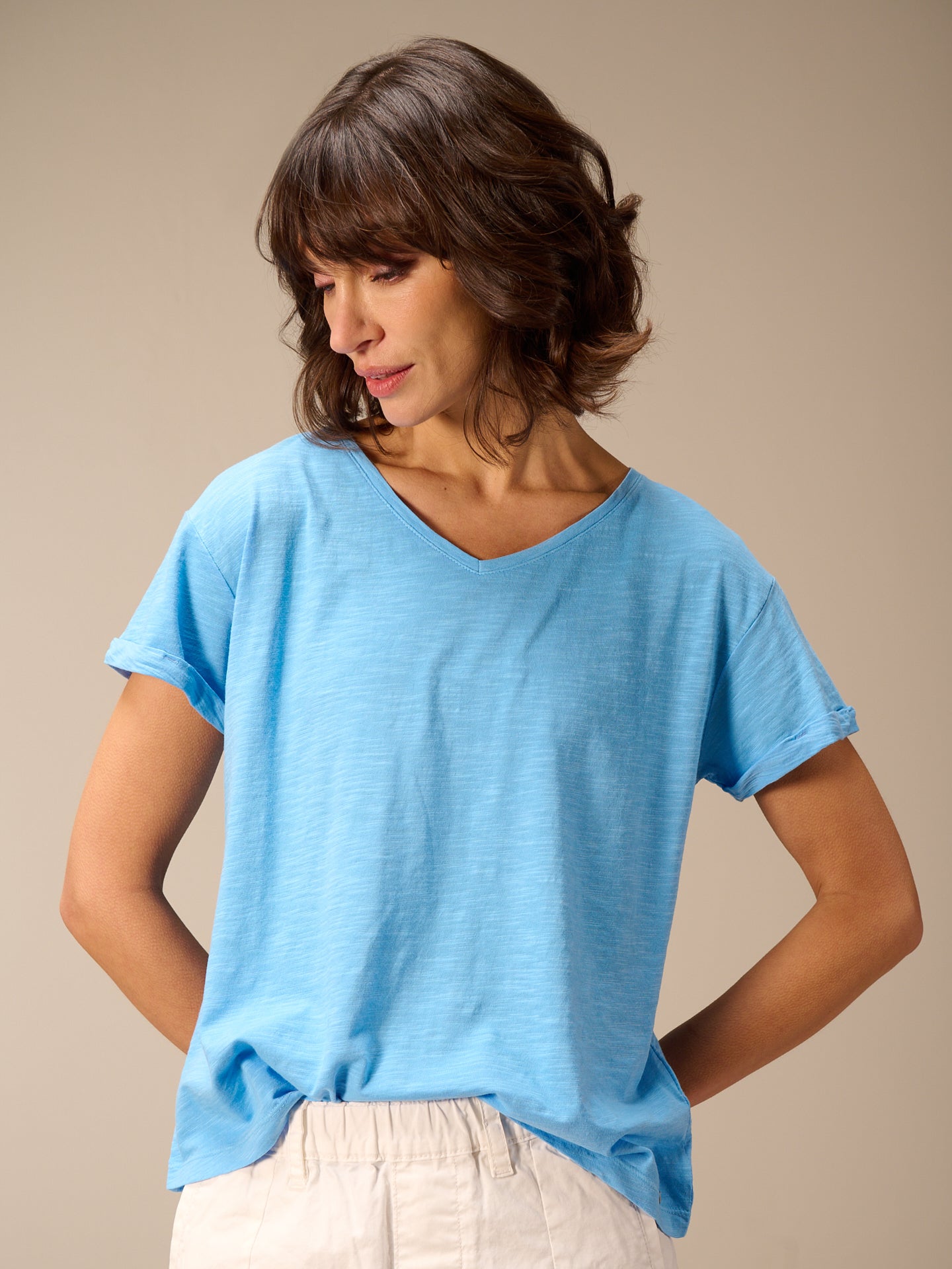 Shirt mit V-Ausschnitt