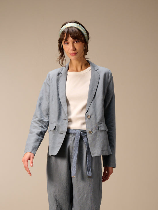 Blazer con colletto a revers