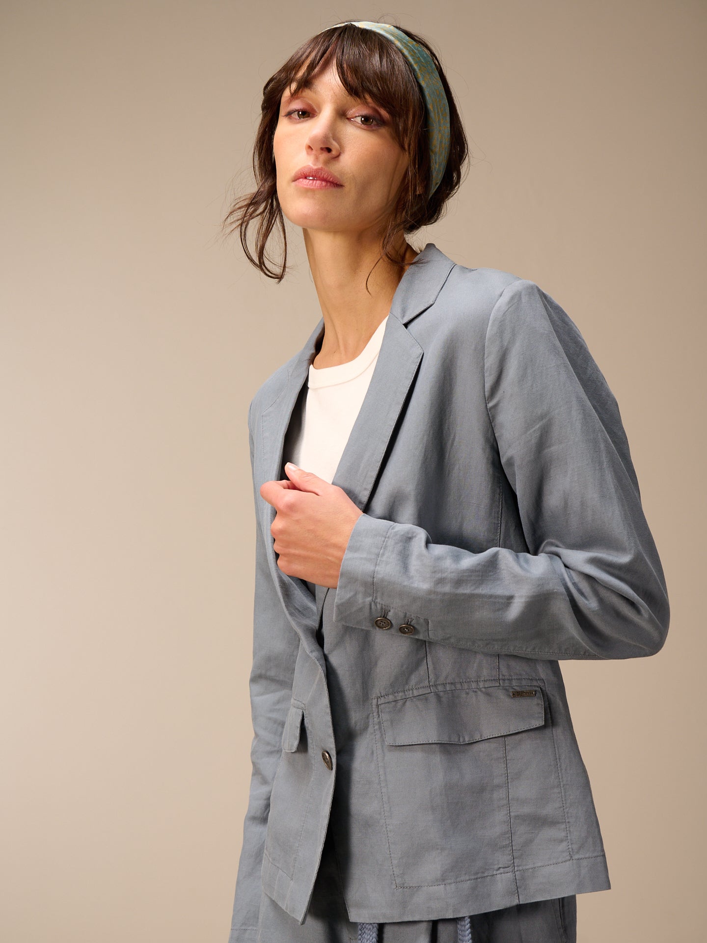 Blazer con colletto a revers