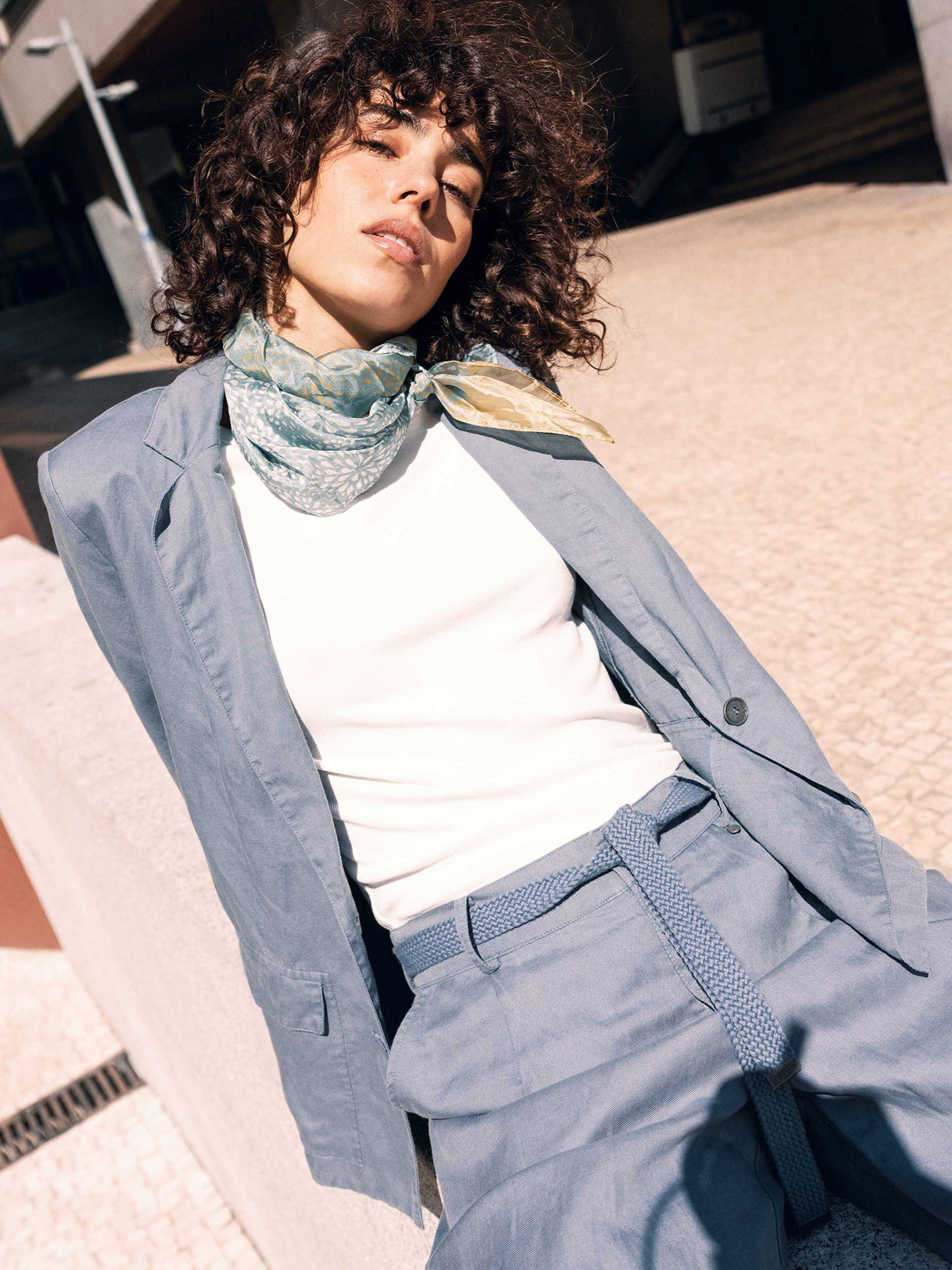 Blazer con colletto a revers