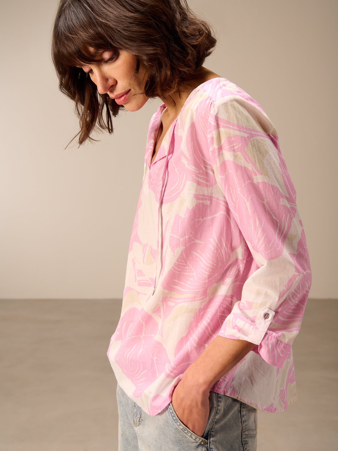 Blusa con maniche a 3/4