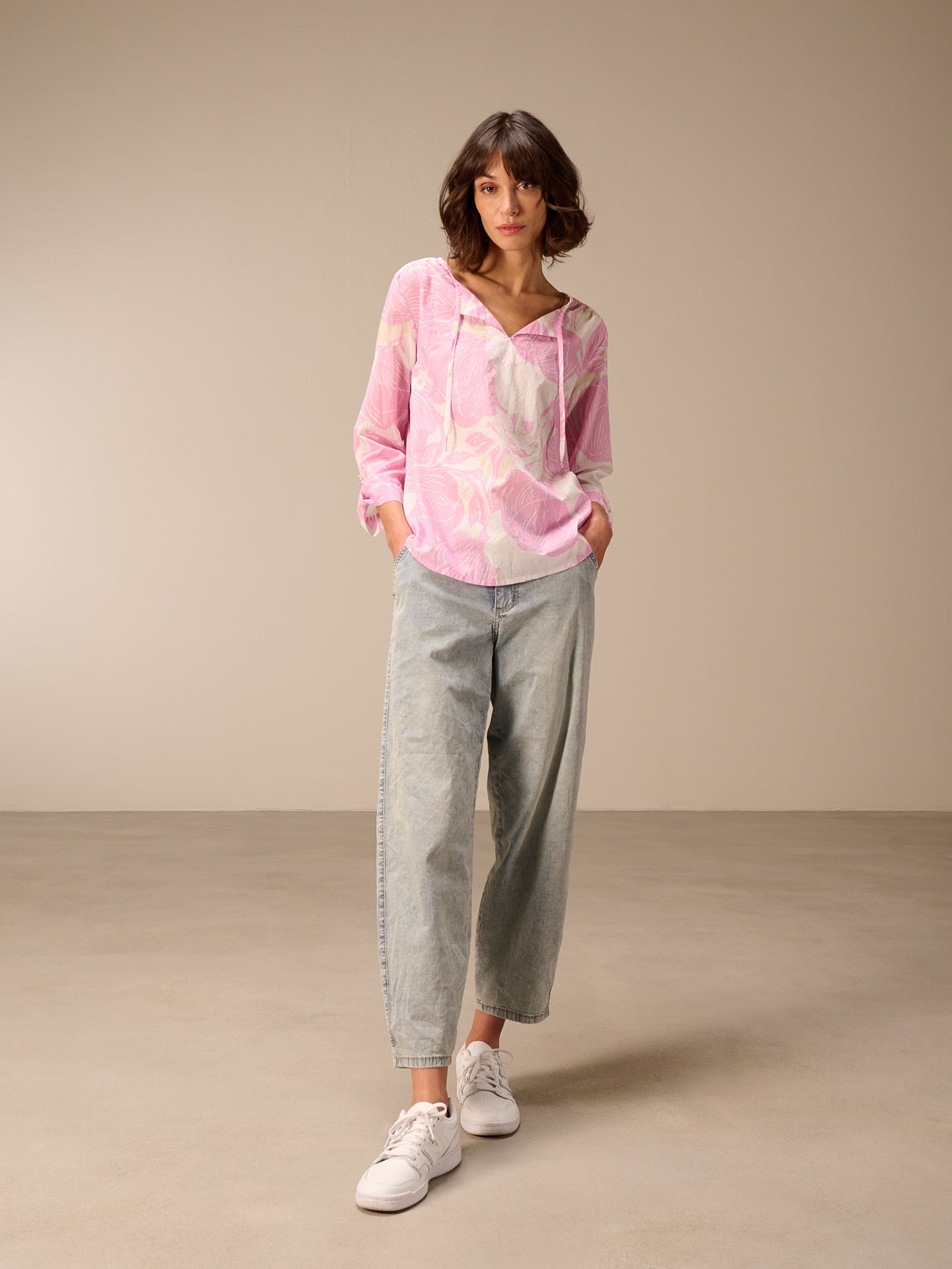 Blusa con maniche a 3/4