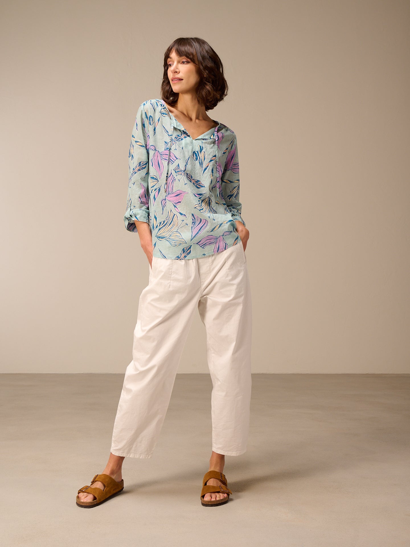 Blusa con maniche a 3/4