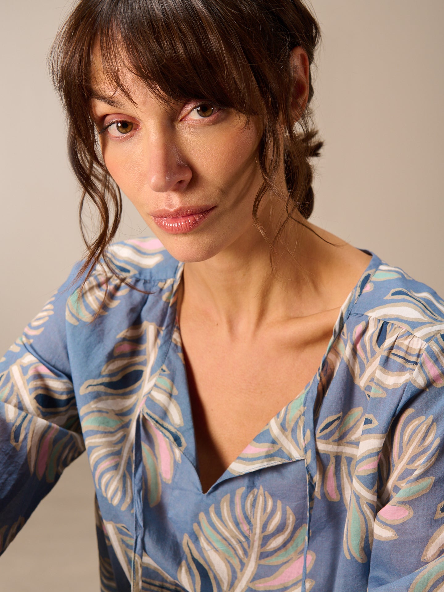 Blusa con maniche a 3/4