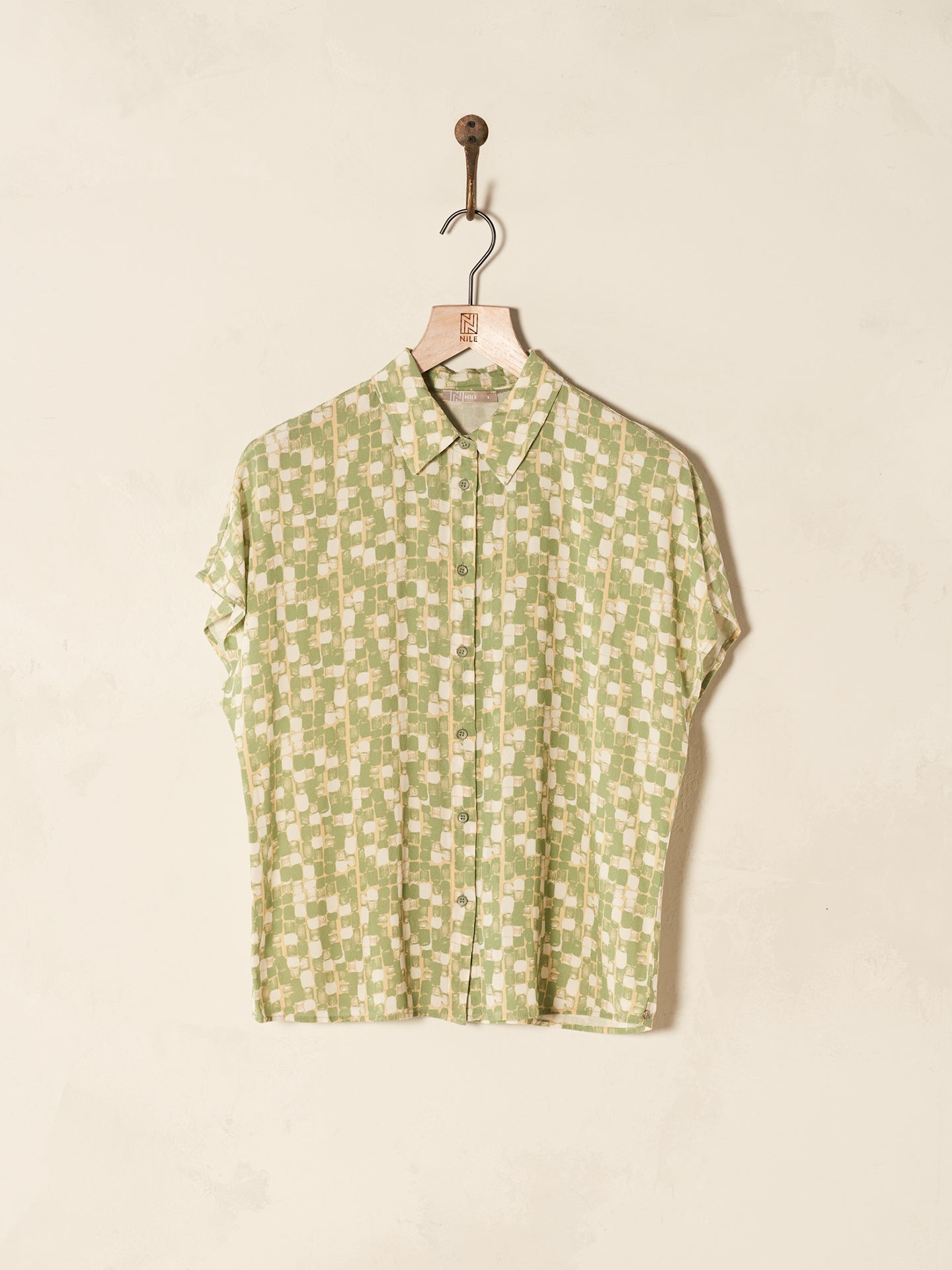 Blouse with button placket