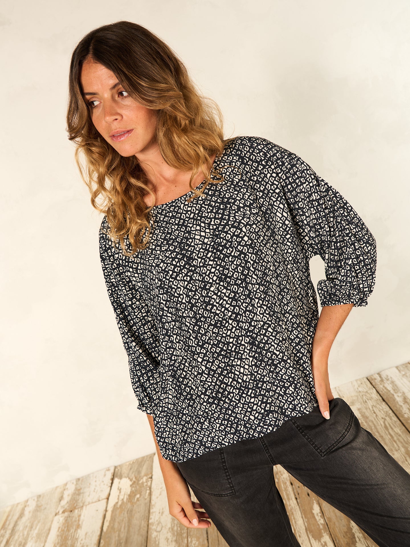Bluse mit Druck