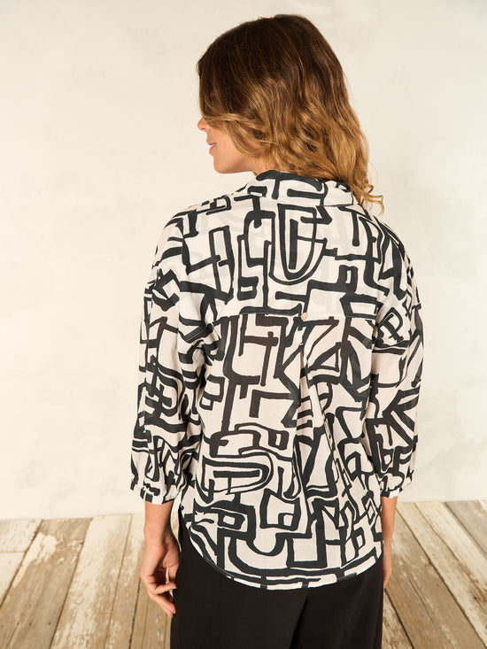 Bluse mit Druck
