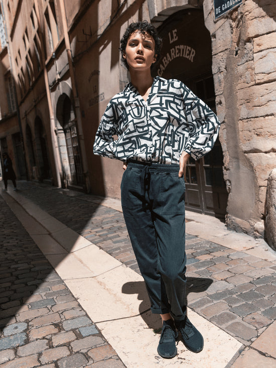 Bluse mit Druck
