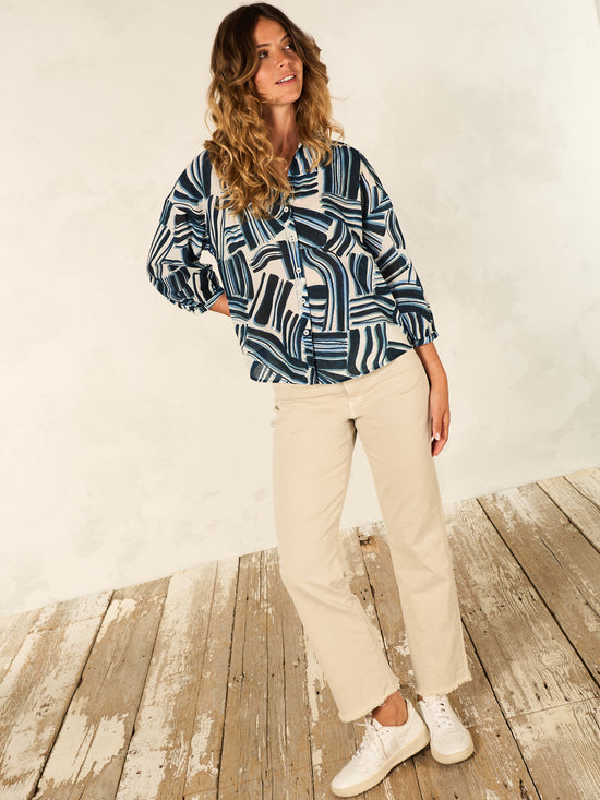 Bluse mit Druck