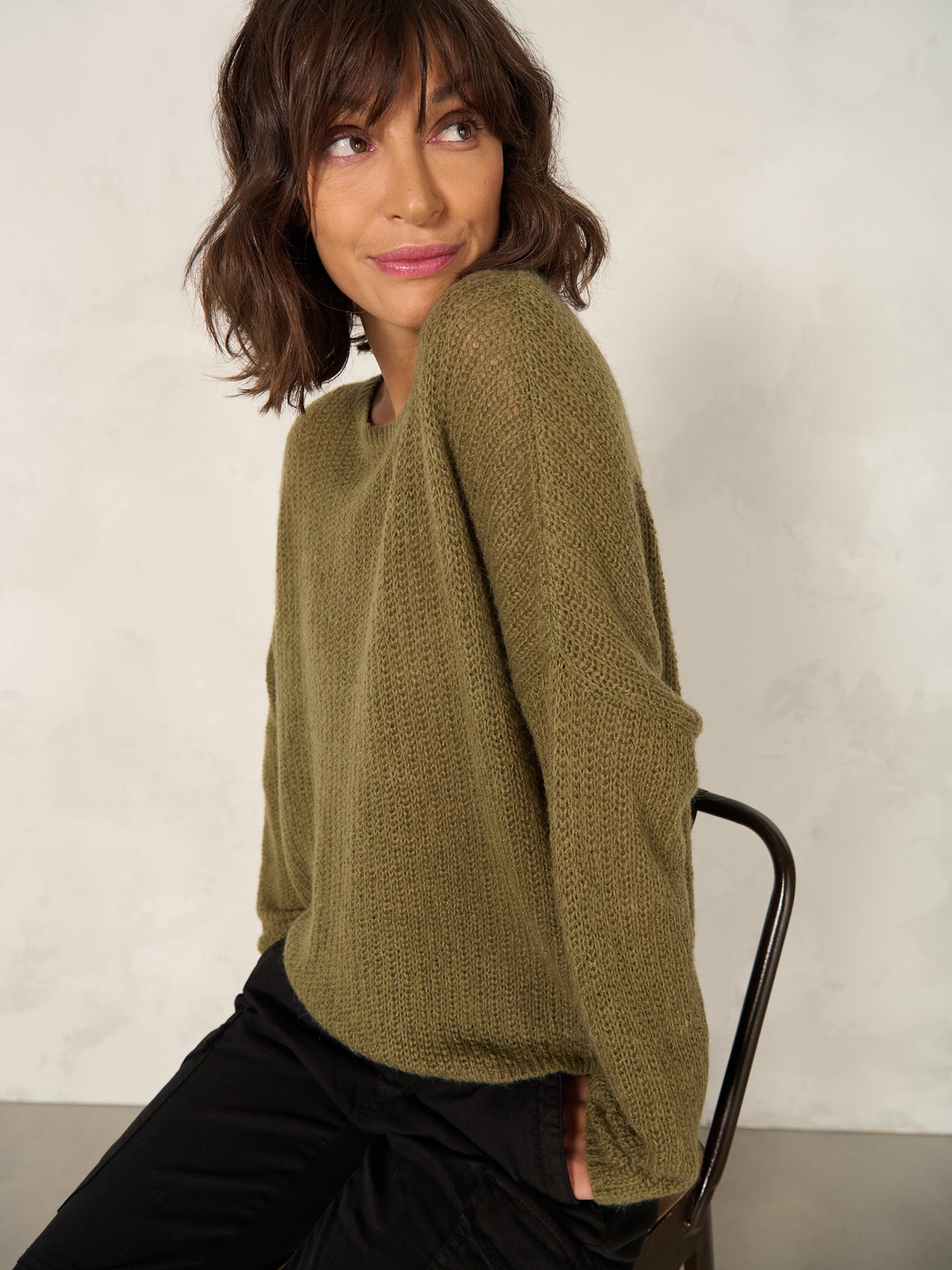 Pullover mit Rundauschnitt