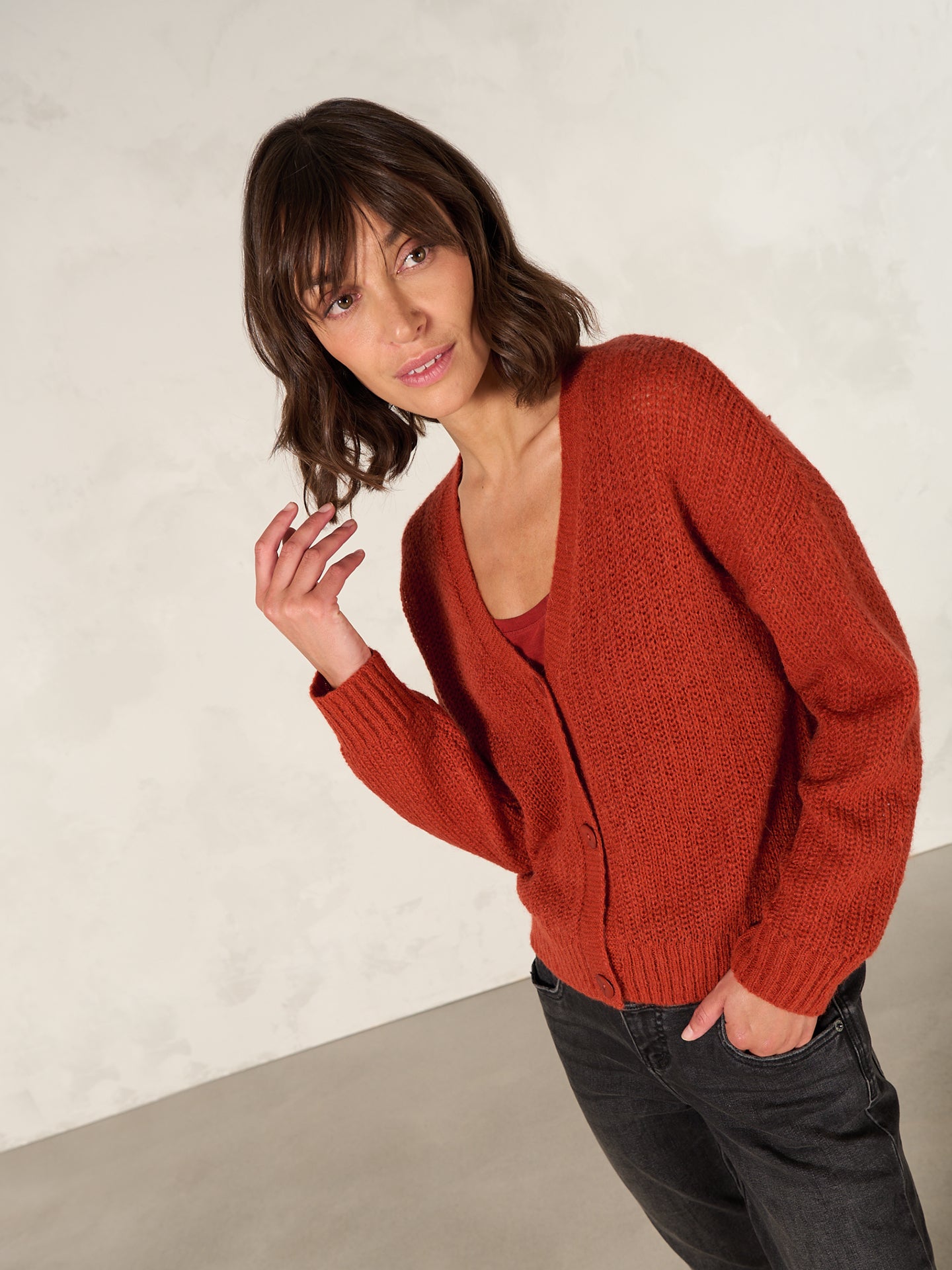 Strickjacke mit Knopfverschluss
