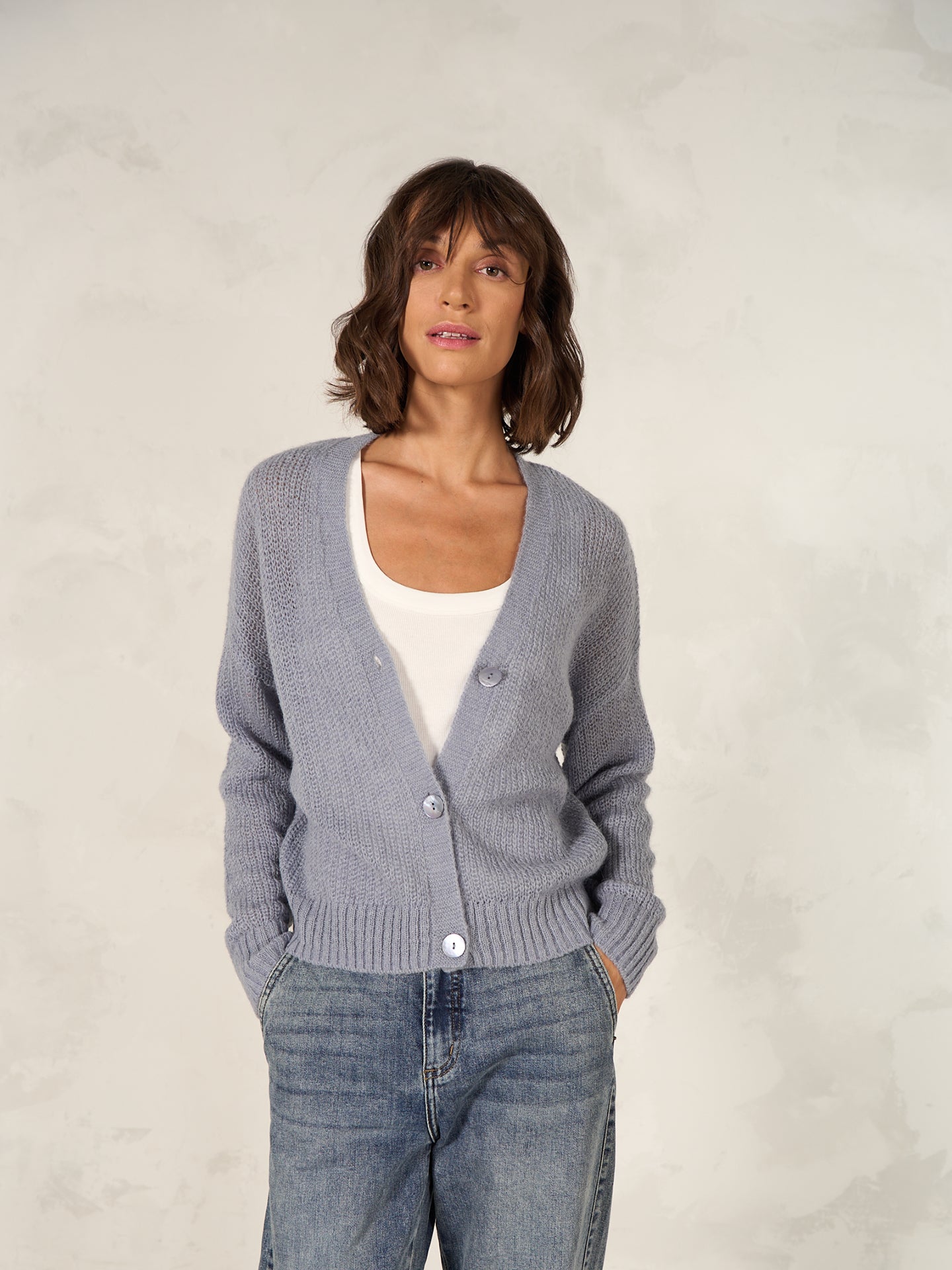 Strickjacke mit Knopfverschluss