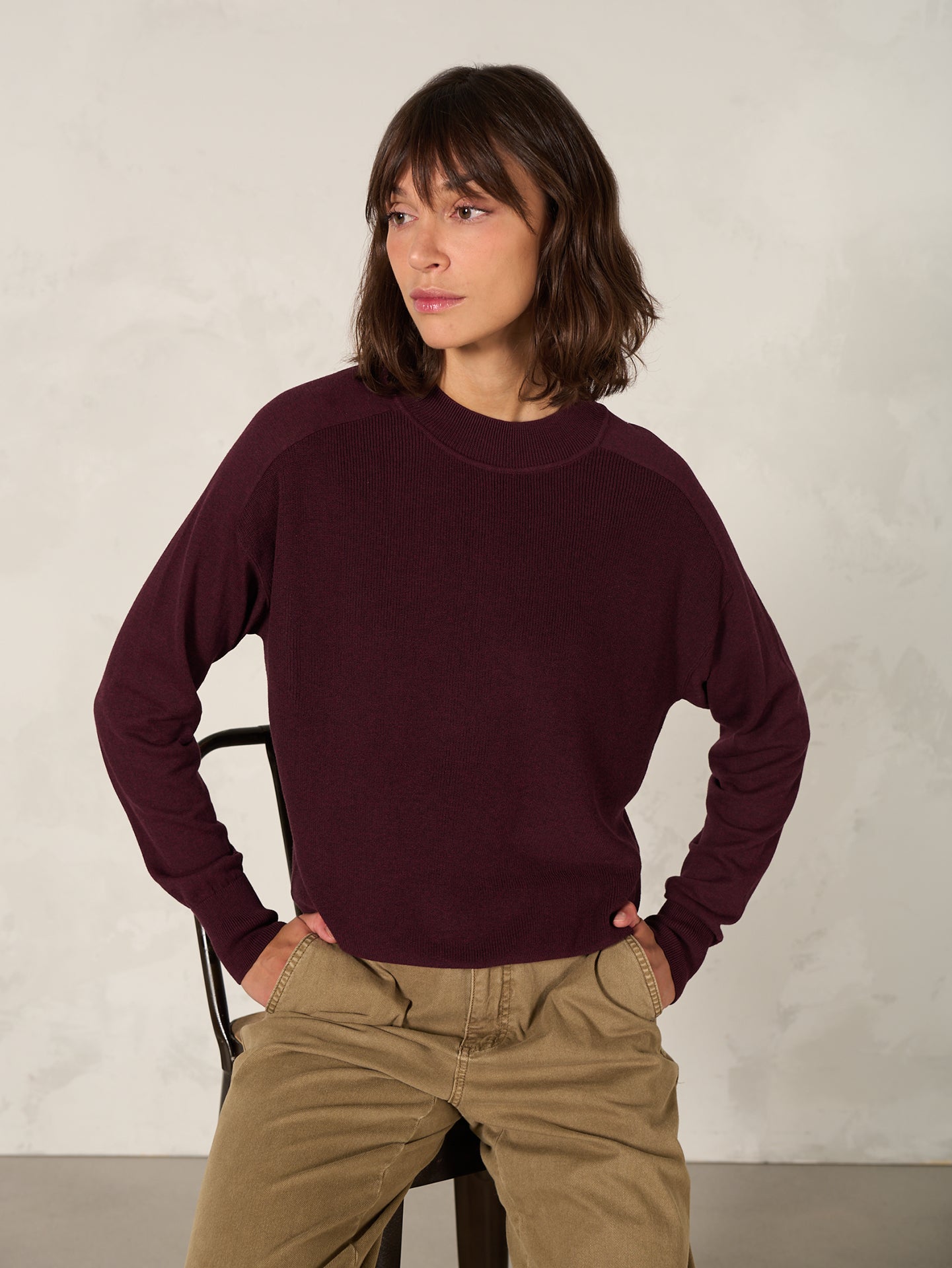 Pullover mit Stehkragen
