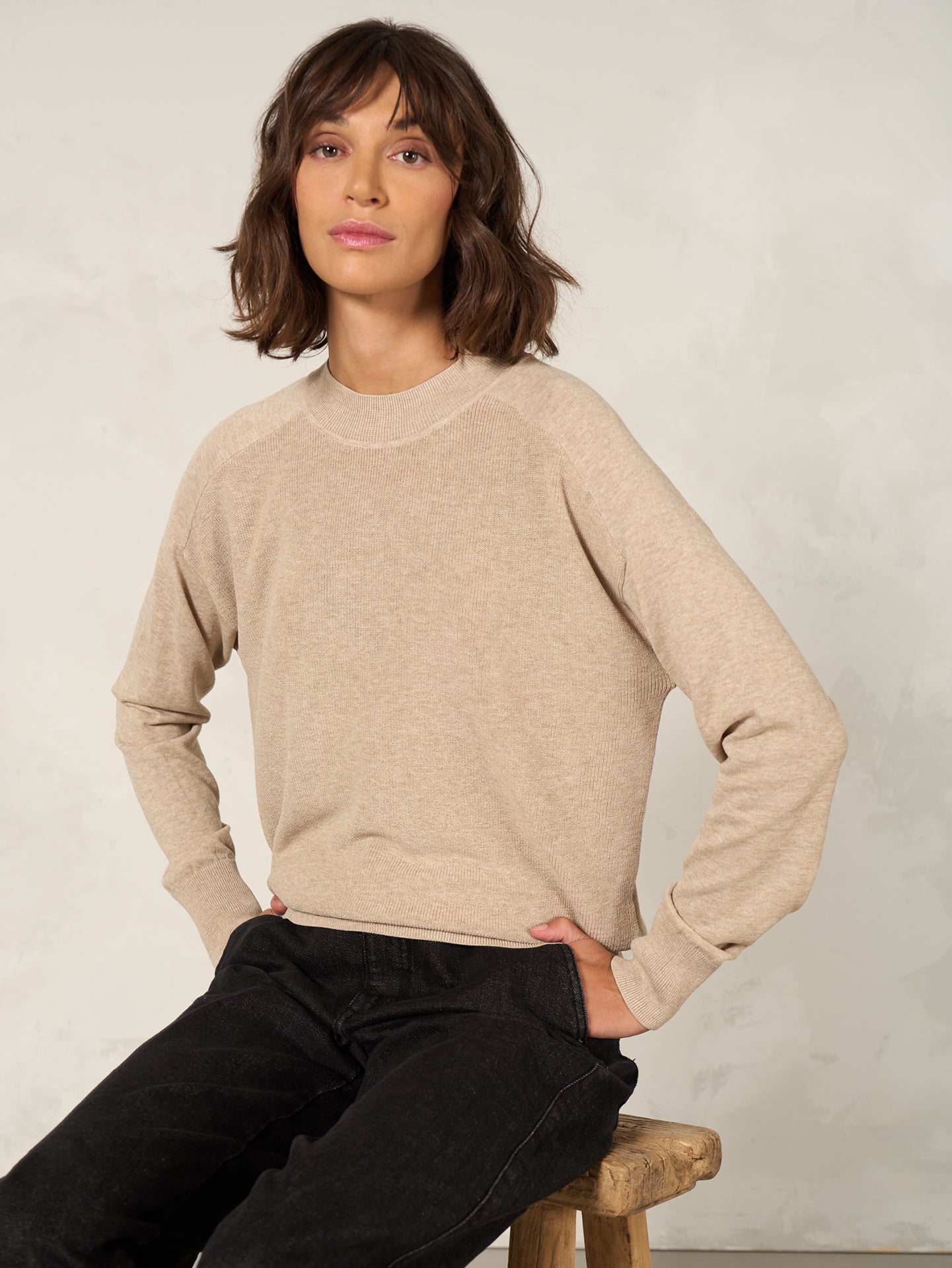 Pullover mit Stehkragen