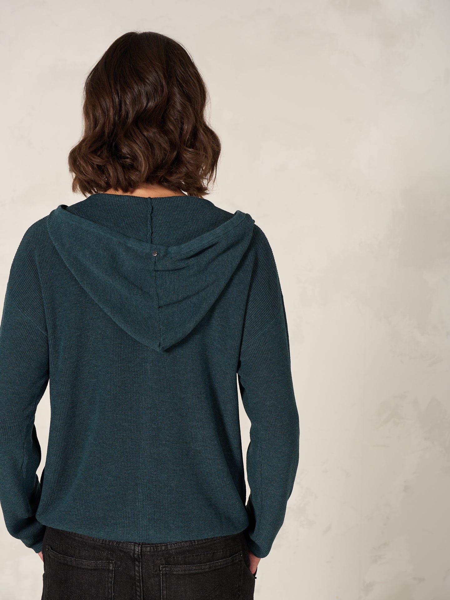Strickjacke mit Kapuze