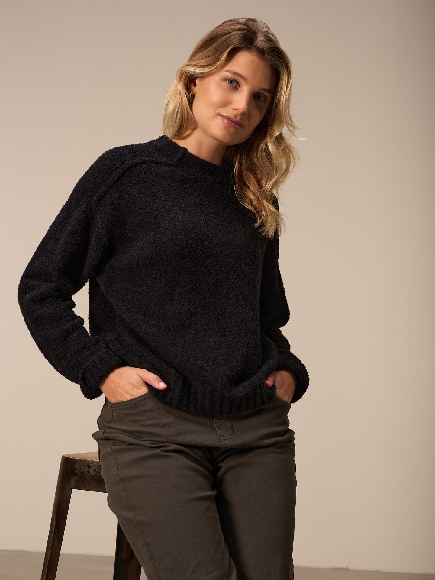 Pullover mit Stehkragen