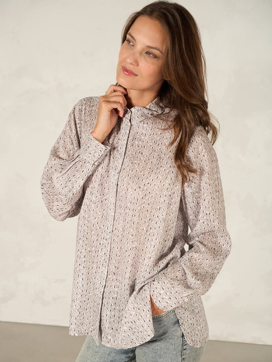 Blouse with button placket