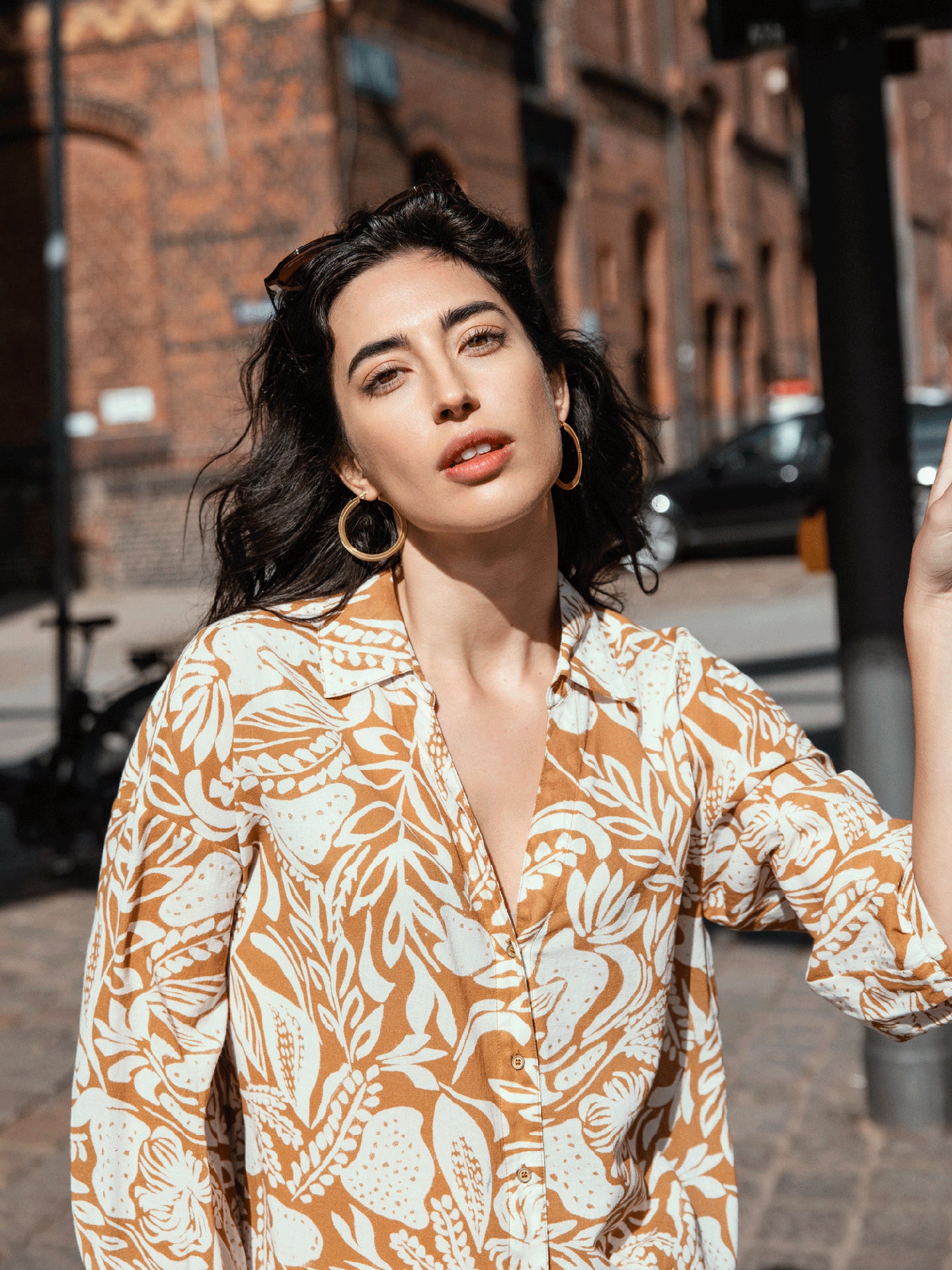 blouse avec patte de boutonnage