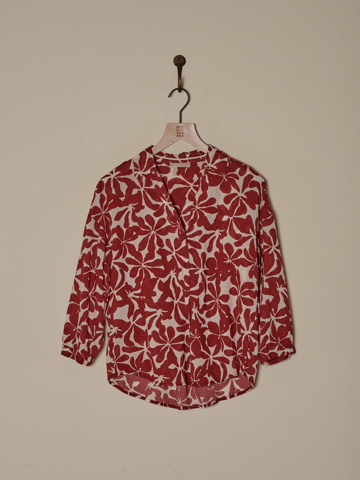 Blouse with button placket