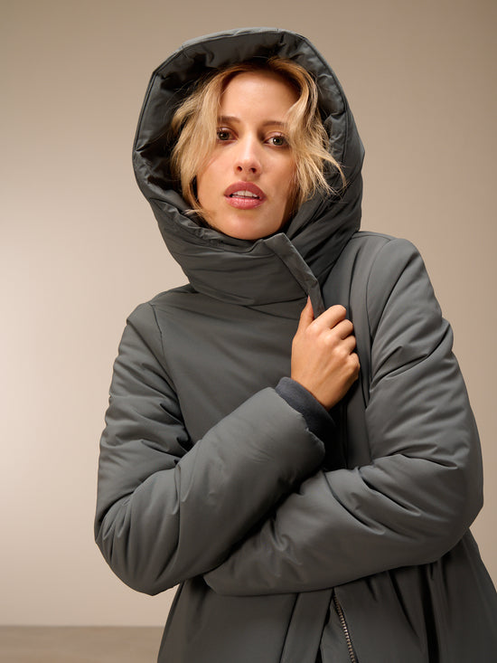 Cappotto con cappuccio
